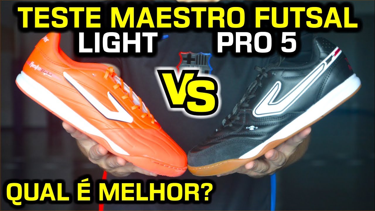 Topper Maestro Ligth x Topper Maestro Pro V - Qual a melhor chuteira de futsal Topper Maestro?