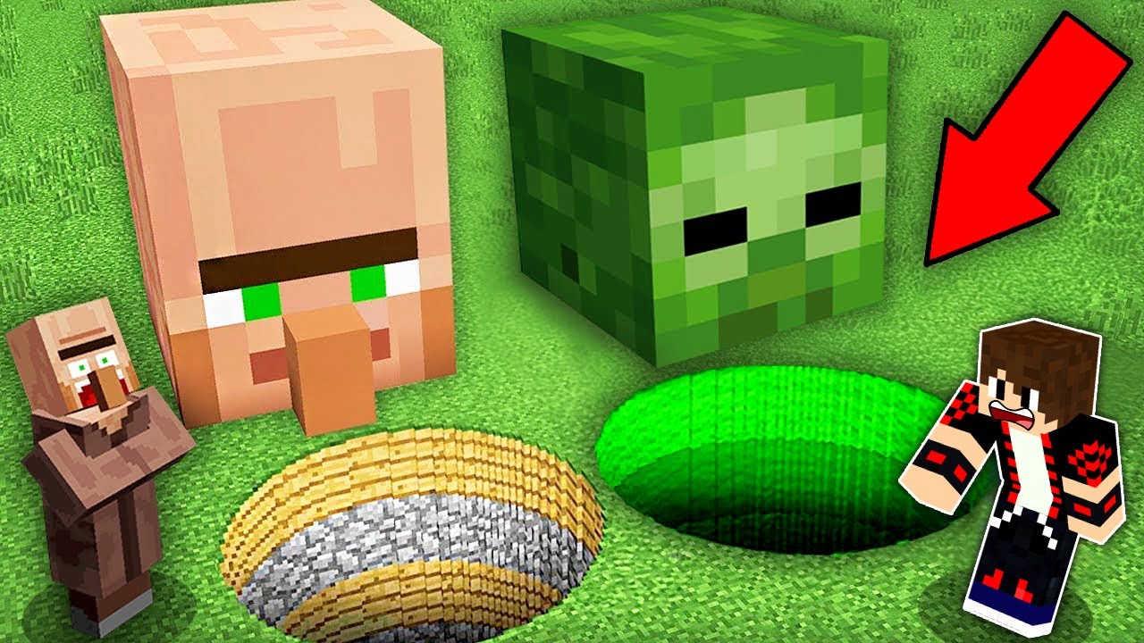 فلم ماين كرافت : ولكن لقيت حفرة القروي و حفرة الزومبي !!؟ 🔥😱