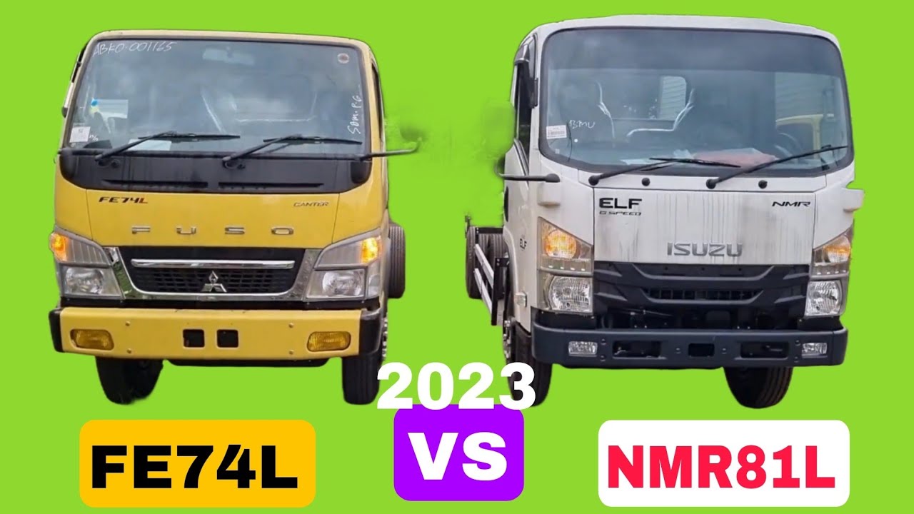 Komparasi LDT  beda pabrikan antara  isuzu nmr L dengan mitsubishi fuso canter fe 74 L 2023