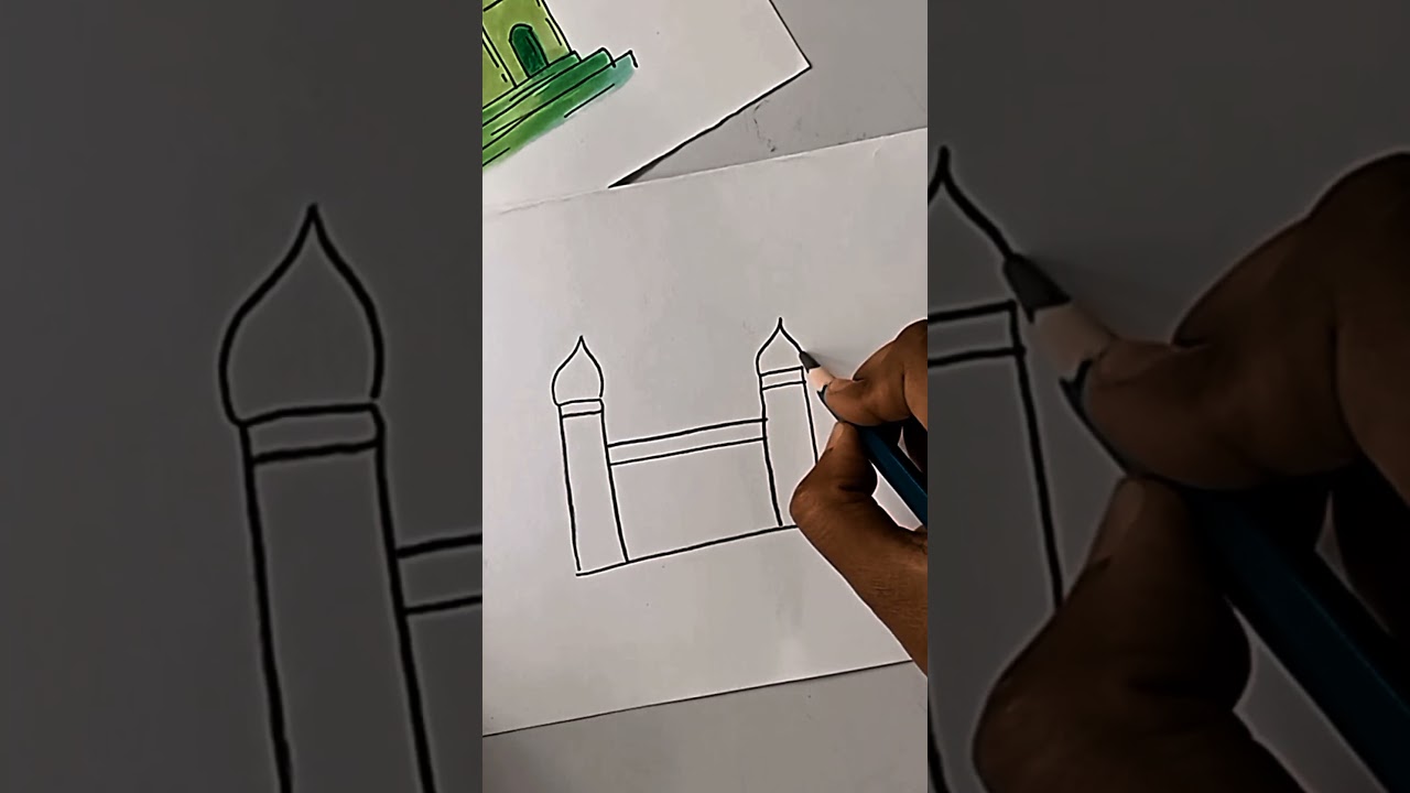 New Masjid 🕌 #drawing #mosque #masjid #trending
