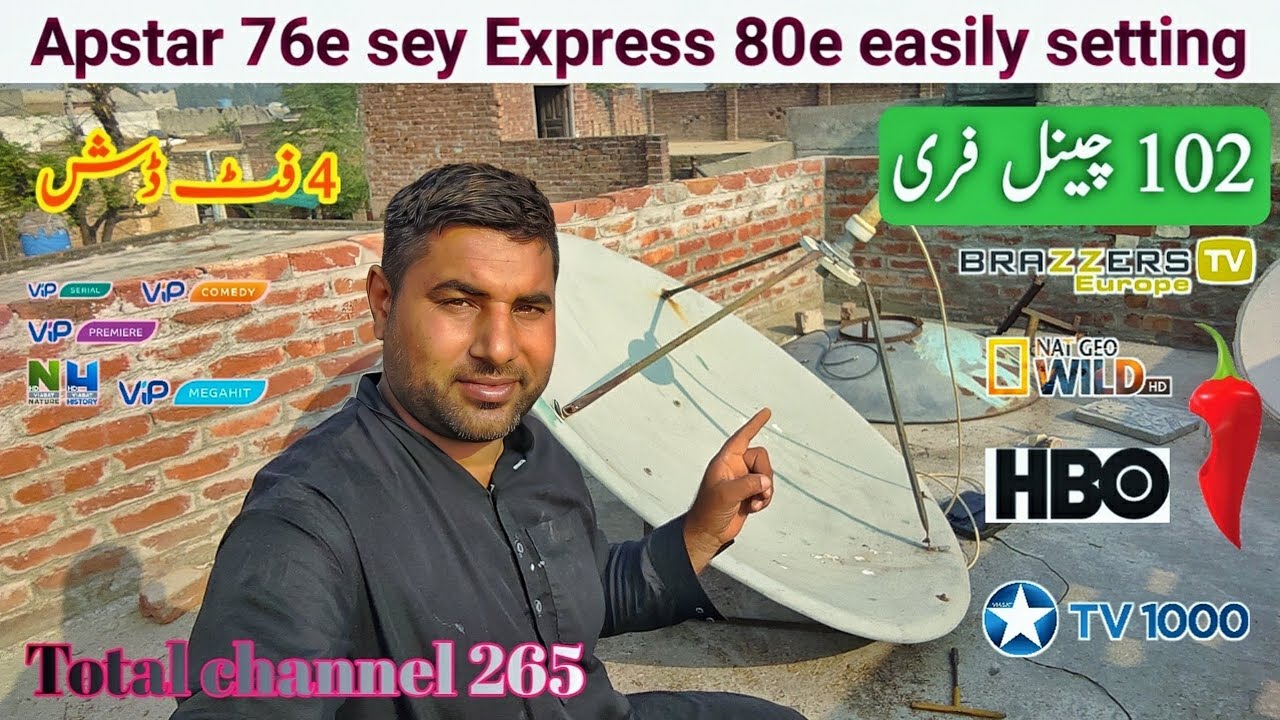 Apstar 76e Sey Express 80e Easily satellite settings 4 4 feet dish update new channel add