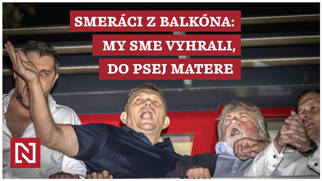 Bujará oslava Fica a Smerákov na balkóne centrály: My sme vyhrali, do psej matere!