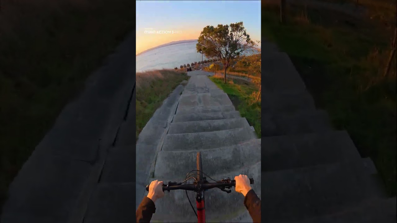 This biker's speed is so fast, he probably landed right in 2025! 🤯 DJI Osmo Action 5 Pro 🎬 @CanAzaz