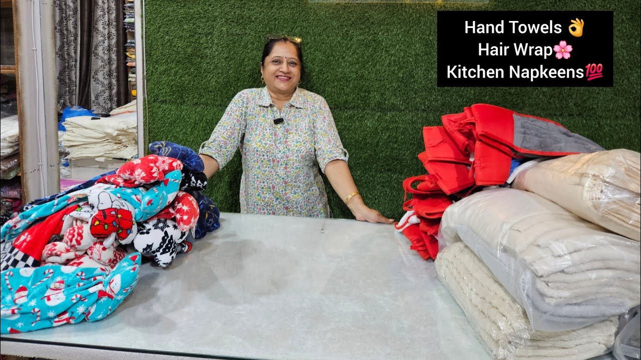 50/- Rs Se Item Shuru🌸👌, Hand Towels🥰, Kitchen Towels👌, Hair Wrap😍, Basic Item💯,9728405735📞