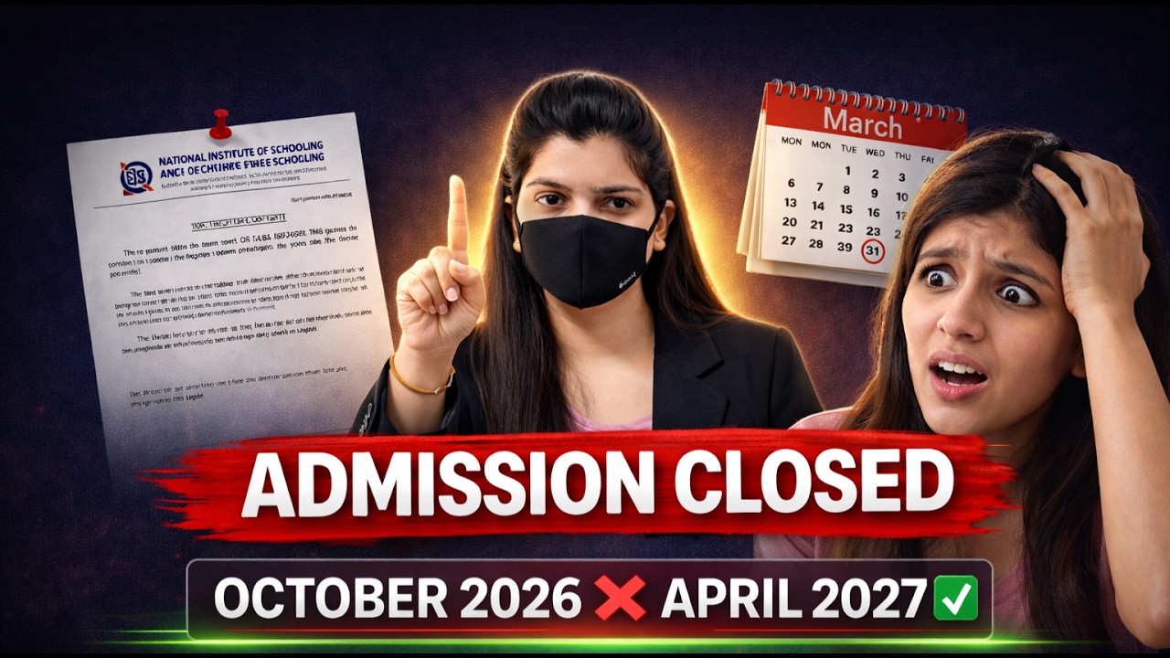NIOS Admission 2026 Last Date Today 😱 31 March | October ❌️ April 2027 ✅️