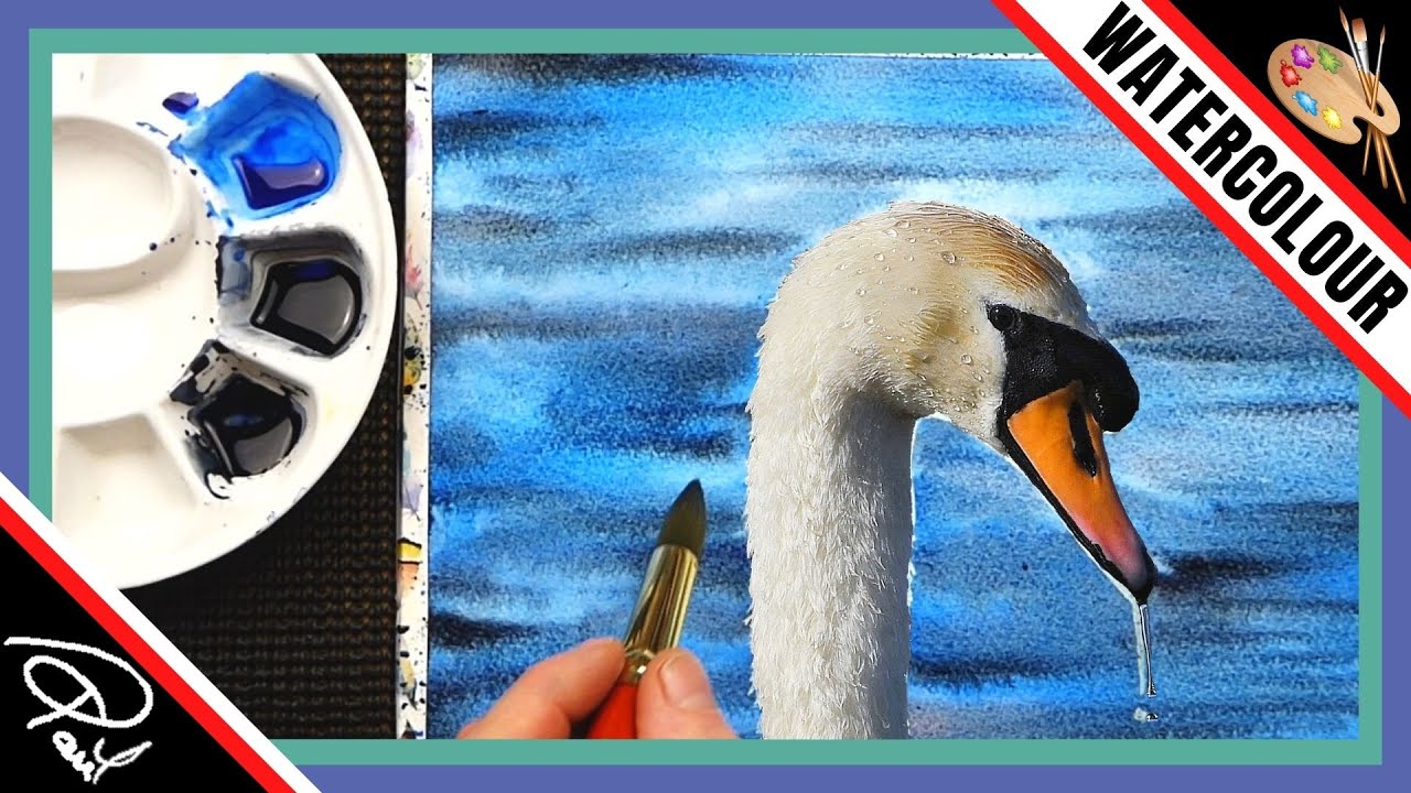 Watercolor Backgrounds for BEGINNERS #5 (EASY Suggestion of Water)
