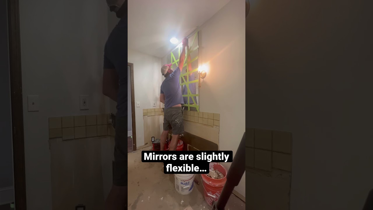 How to safely remove a mirror from the wall! #diy #howto #homeimprovement #bathroom #diytips