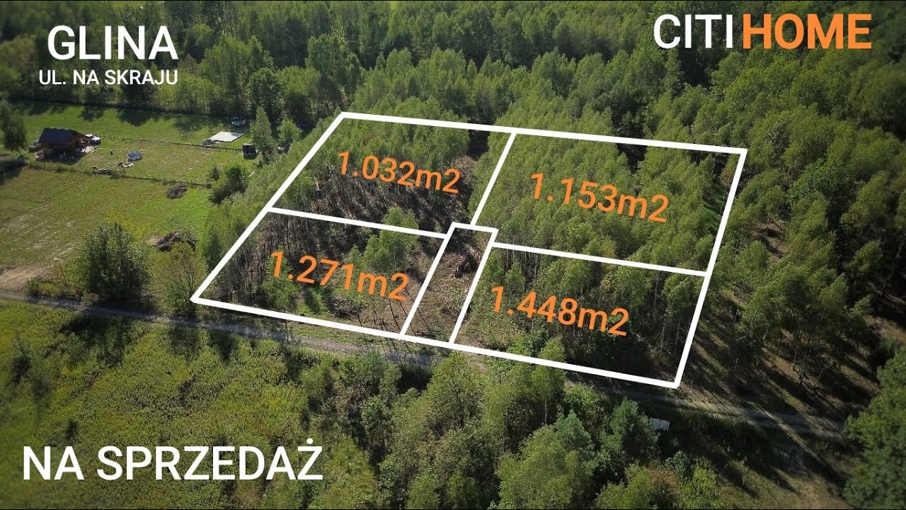 DZIAŁKI NA SPRZEDAŻ - UL. NA SKRAJU GLINA GMINA CELESTYNÓW