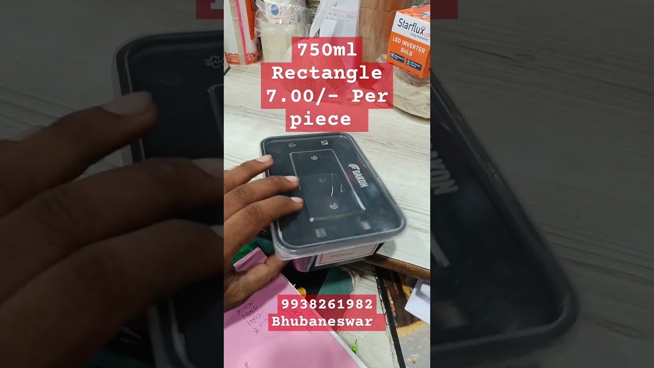 750ml Black Rectangle Parcel Container #biryani #parcel #resturant