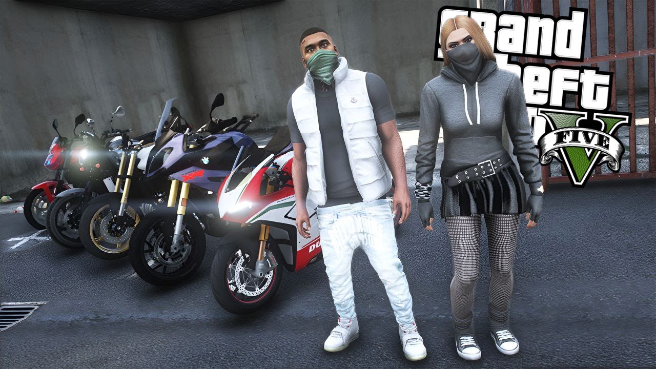 il primo FURTO di MOTO con TRACEY su GTA 5 MOD VITA DA GANGSTER (10) #79 w/@TeknoEscobarExtra