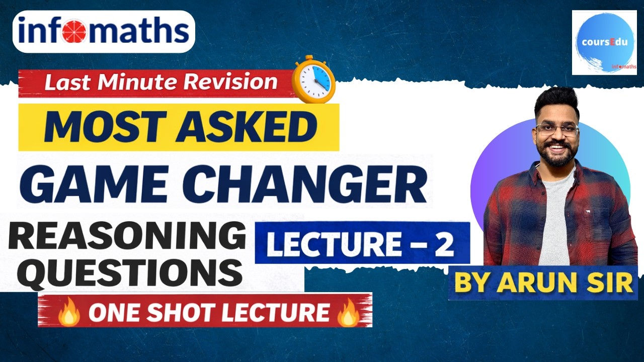 Last Minute Reasoning Revision ⏰ | Most Asked  Questions|  Lecture -2