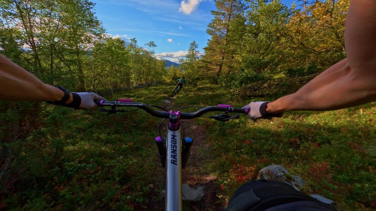 Beautiful autumn MTB trails in Oppdal, Norway