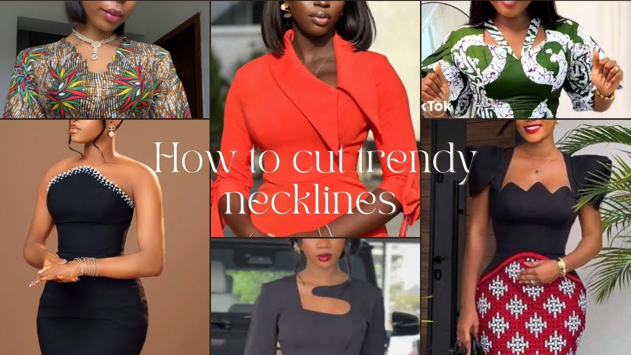 How to cut draft and cut Different NECKLINES for beginners/trendy necklines