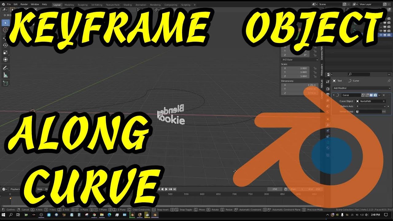 Использование ключевых кадров для анимации по кривой &mdash; Blender Rookie