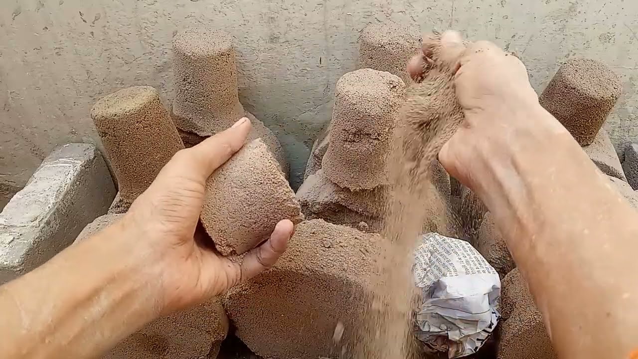 Earth my d smooth texture crumbling 🤤 relaxing mah Asmr 