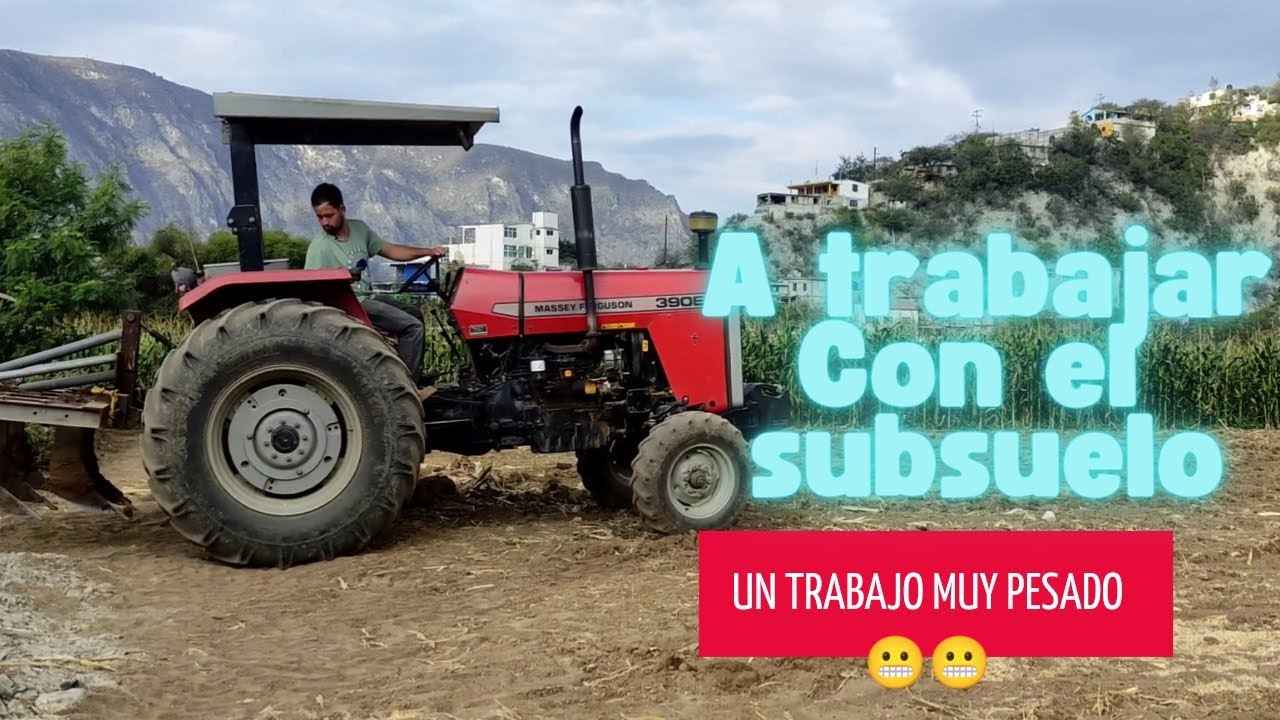Tractor trabajando con subsuelo de 5 puntas 😃🚜🚜