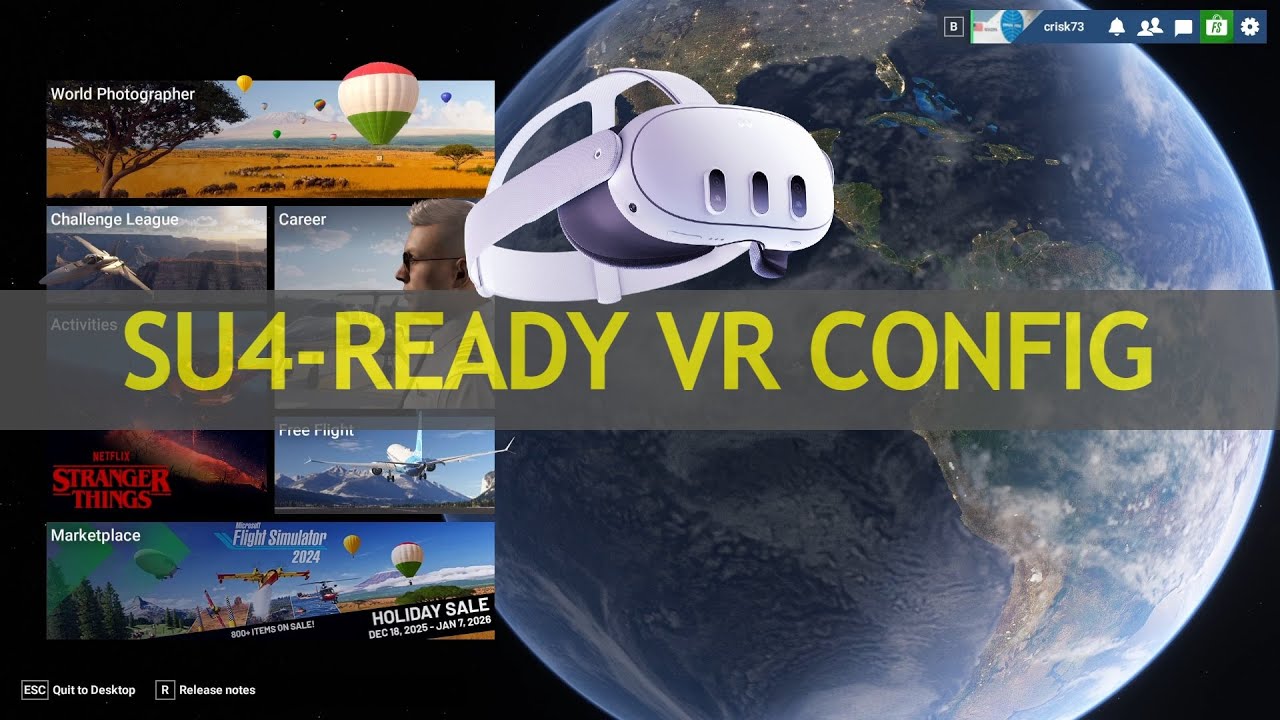 [ITA] MSFS 2024 VR: Guida Post-SU4 (Settaggi Virtual Desktop & In-Game) | Meta Quest 3 RTX 4080S