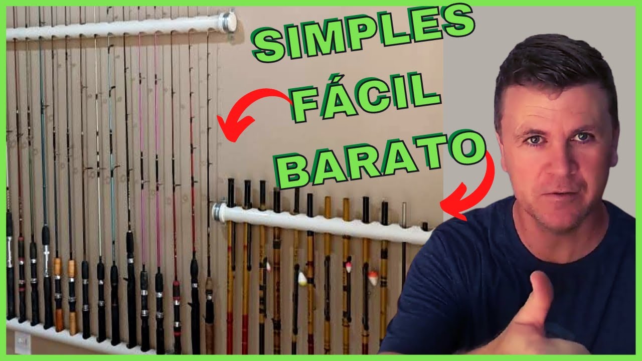 Eu & Ela - COMO FAZER SUPORTE PARA VARAS DE PESCA Pescaria, SIMPLES FACIL E BARATO