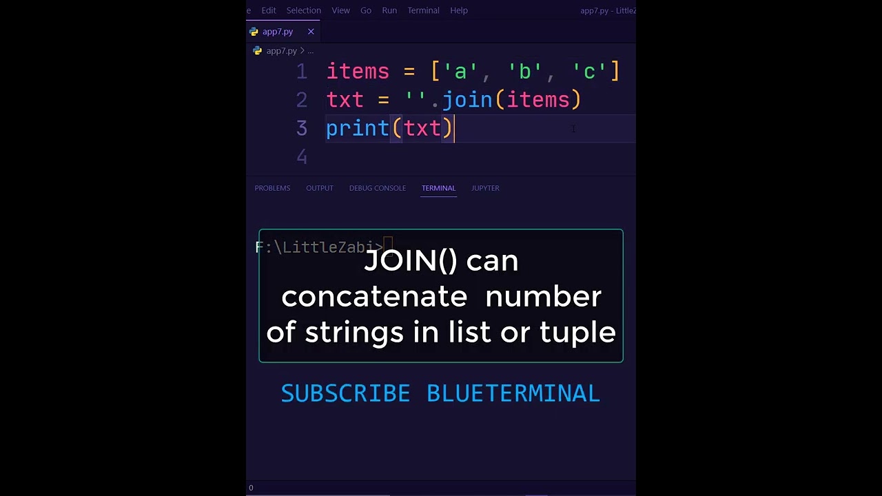 Python Join function #SHORTS
