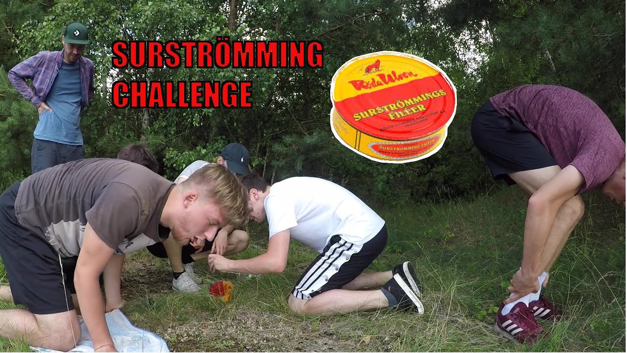 6 students trying surstr&ouml;mming challenge (deutsch/german) I Dan Fishman