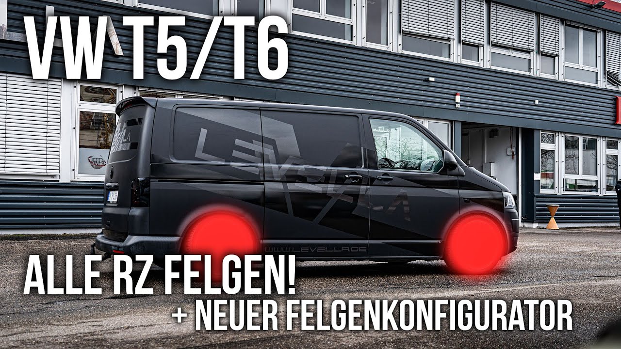 LEVELLA | VW T5 / T6 + Neuer Felgenkonfigurator | Probestecken aller RZ Felgen (RZ 3 bis RZ7)