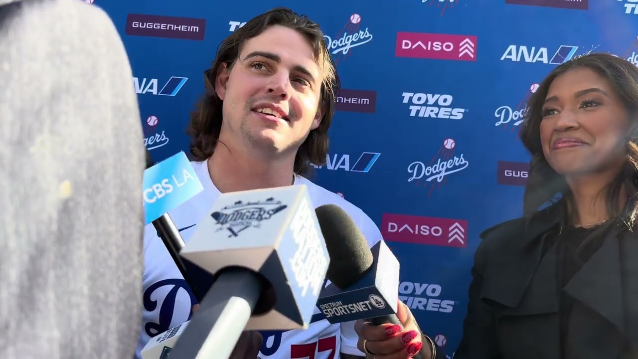 Dodgers RHP River Ryan talks about his recovery and the Dodgers signing his brother Ryder