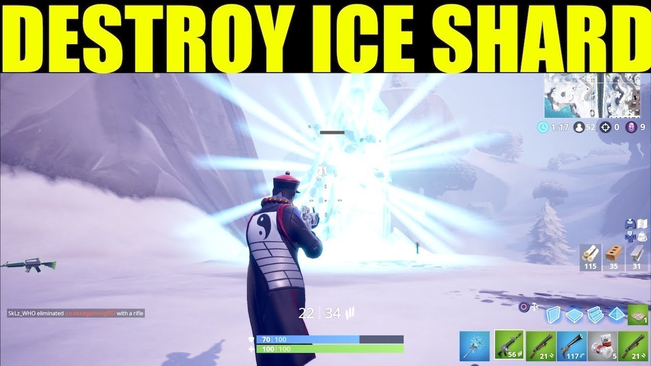 Destroy An Ice Shard In Different Matches Locations (Fortnite Battle Royal Season 7)