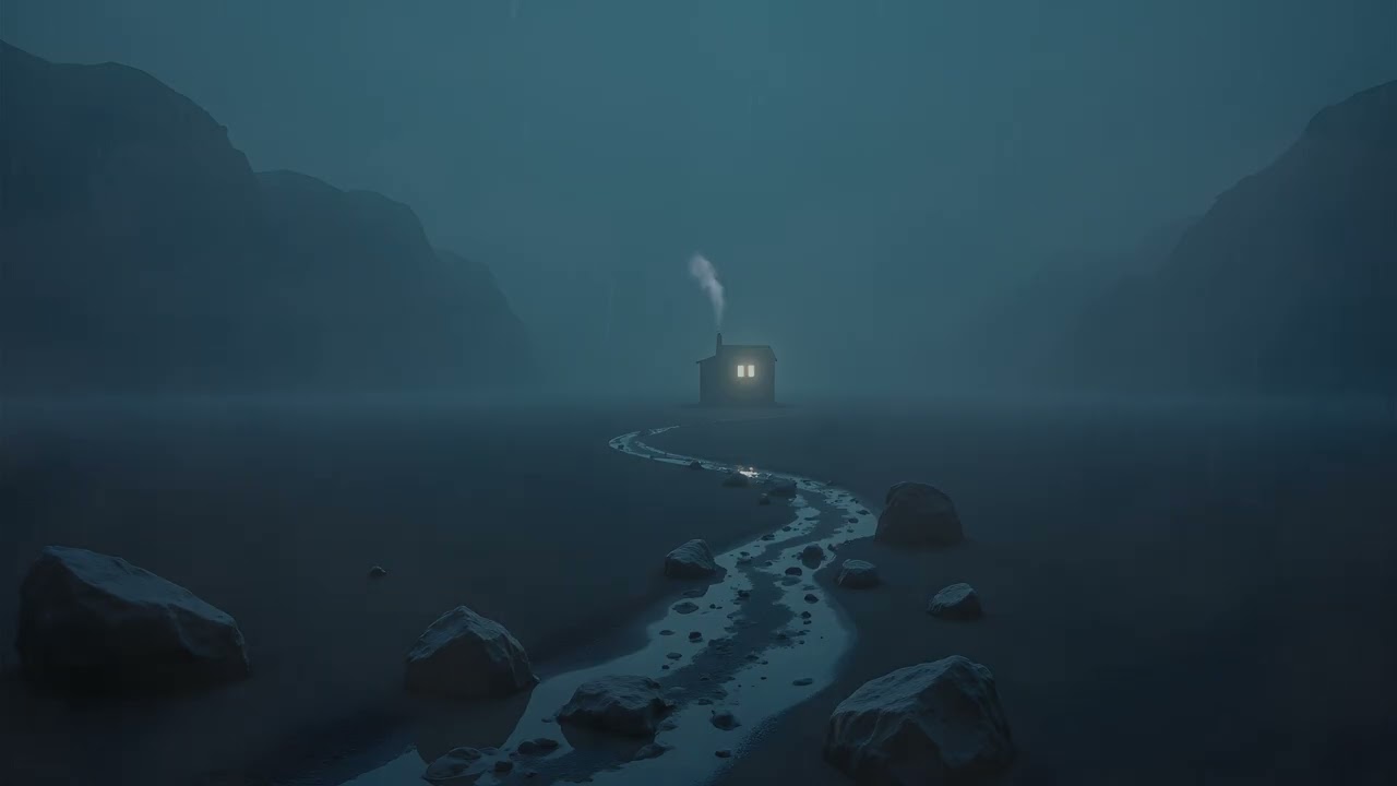 🌙 Misty Cabin Night — Relaxing Piano Music for Deep Sleep, Stress Relief & Quiet Mind