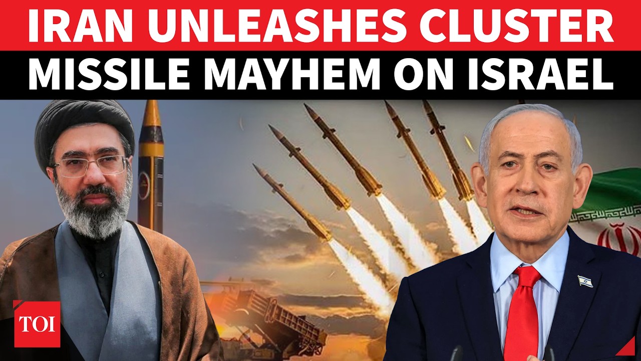 Iran Unleashes Cluster Missile Warheads On Central Israel; Bomblets Cause Mayhem | WATCH