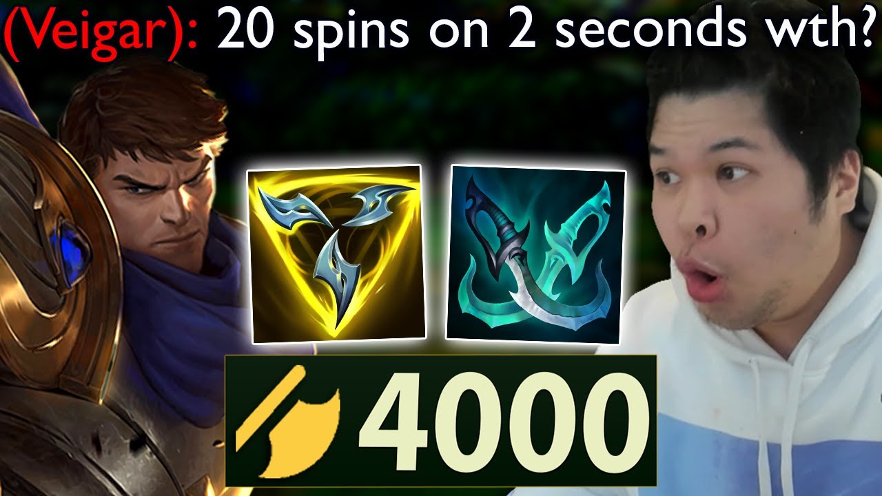 I play Garen and go Full Attack Speed but I spin 20 times and Beyblade anyone who comes near me