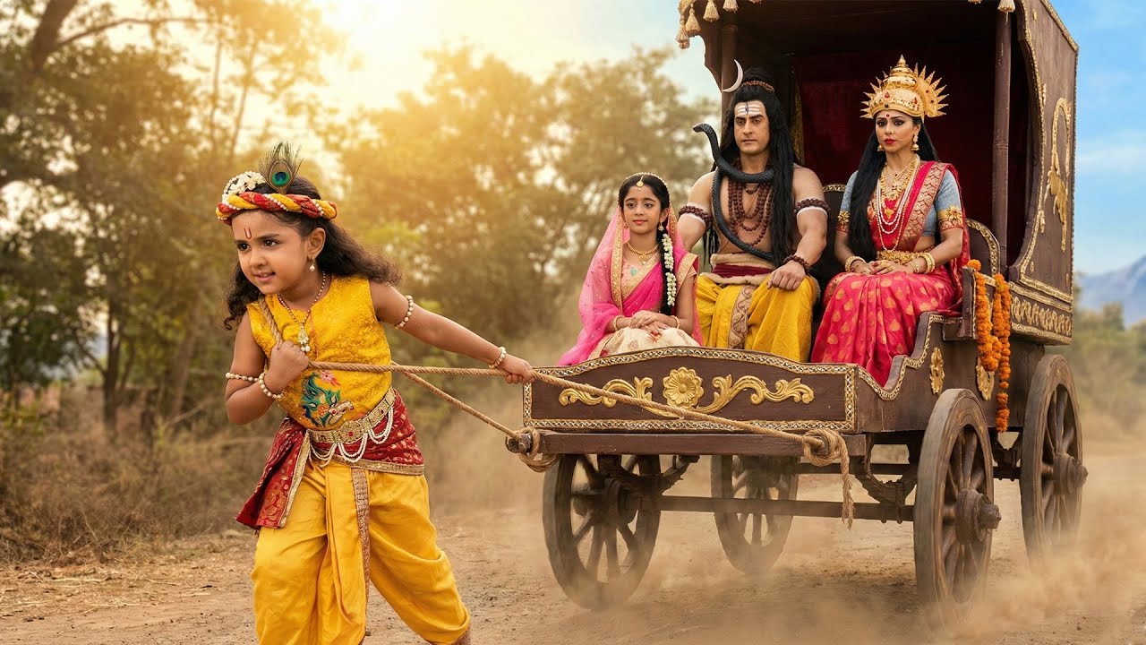 बाल कान्हा ने रथ में बैठा कर महादेव को अपने घर लाये | यशोमती मईया के नंदलाला | Shree Krishan