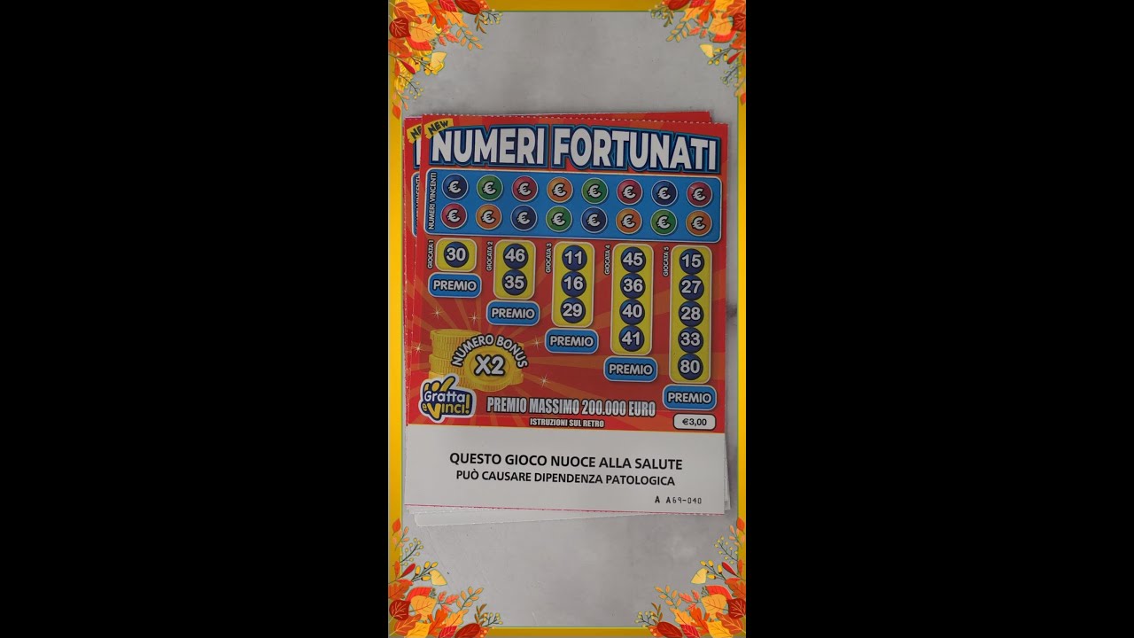 Numeri Fortunati Blocchetto intero parte 5