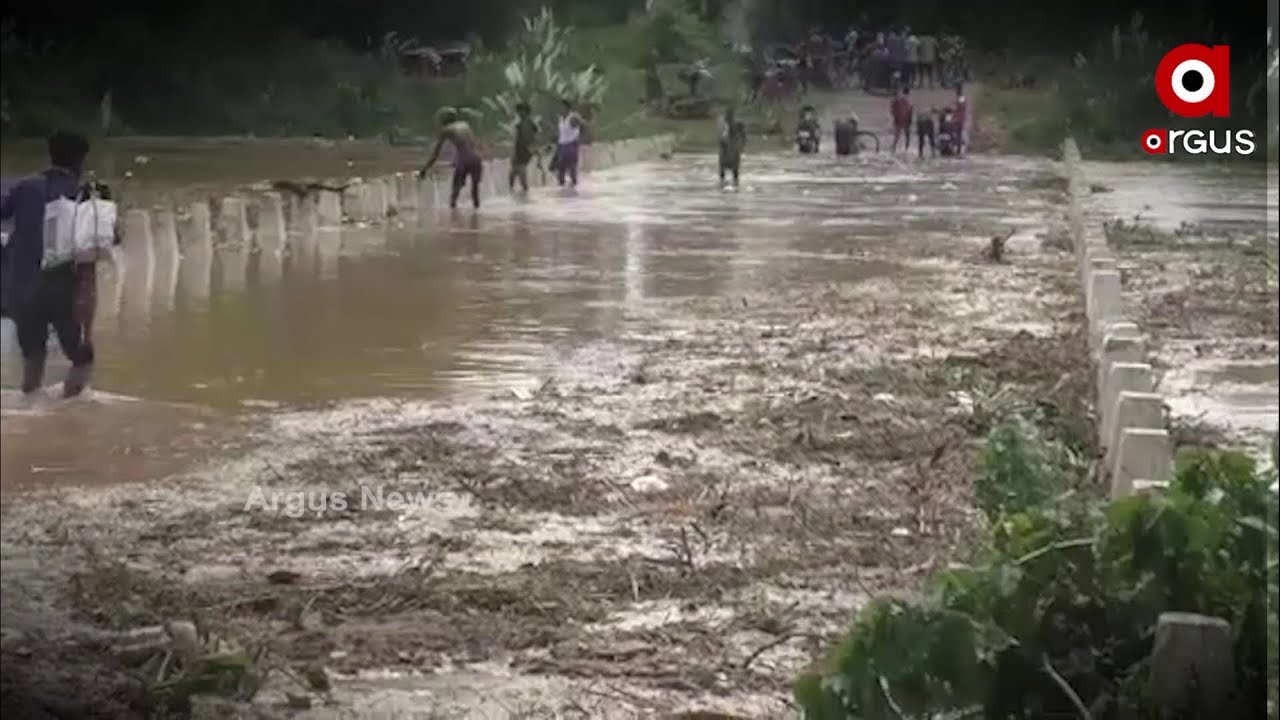 Bridge Submerged in Water, Hampering the livelihoods of People in Banki