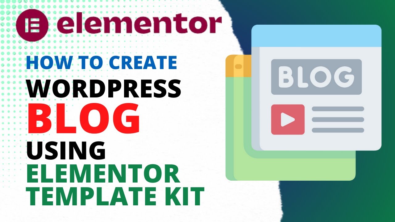 Create WordPress Blog Using Elementor Template Kit | Elementor Template Tutorial
