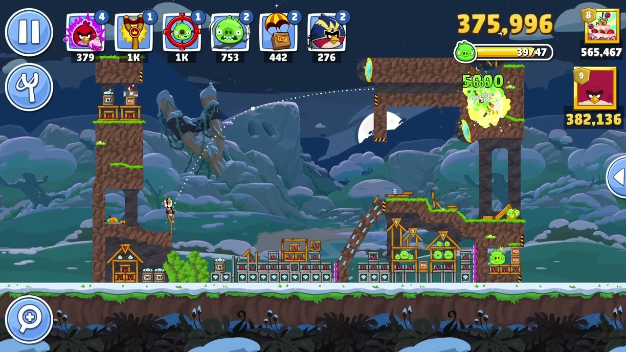 Angry Birds Friends Level 8 Tournament 1682 three stars NO POWER-UP walkthrough 2026-01-14