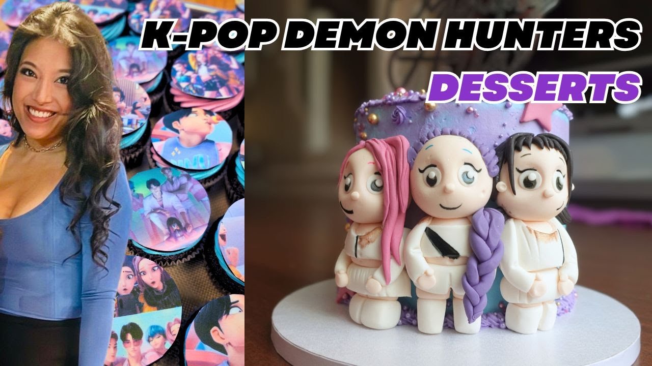 Готовлю все десерты K-Pop Demon Hunters, которые моя дочь хотела на свой день рождения