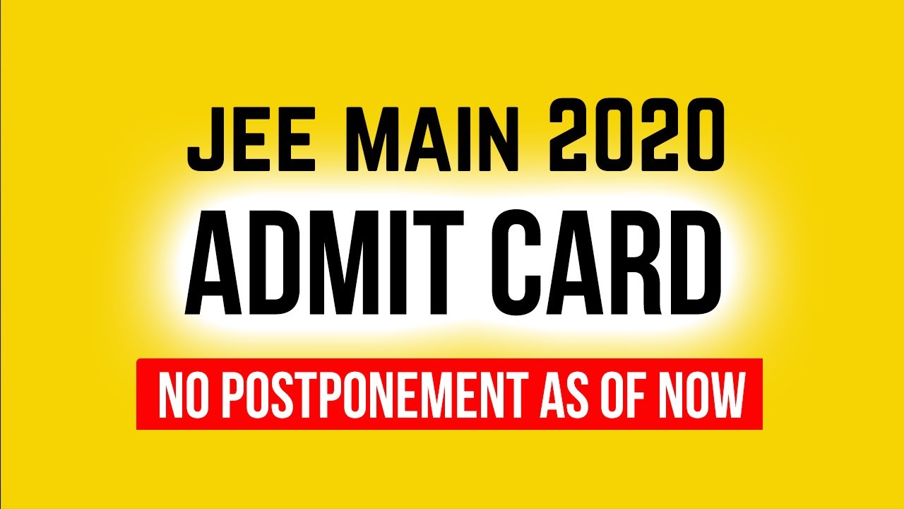 NTA News: JEE Main Admit Card 2020 Released | No Time to waste | IIT JEE 2020