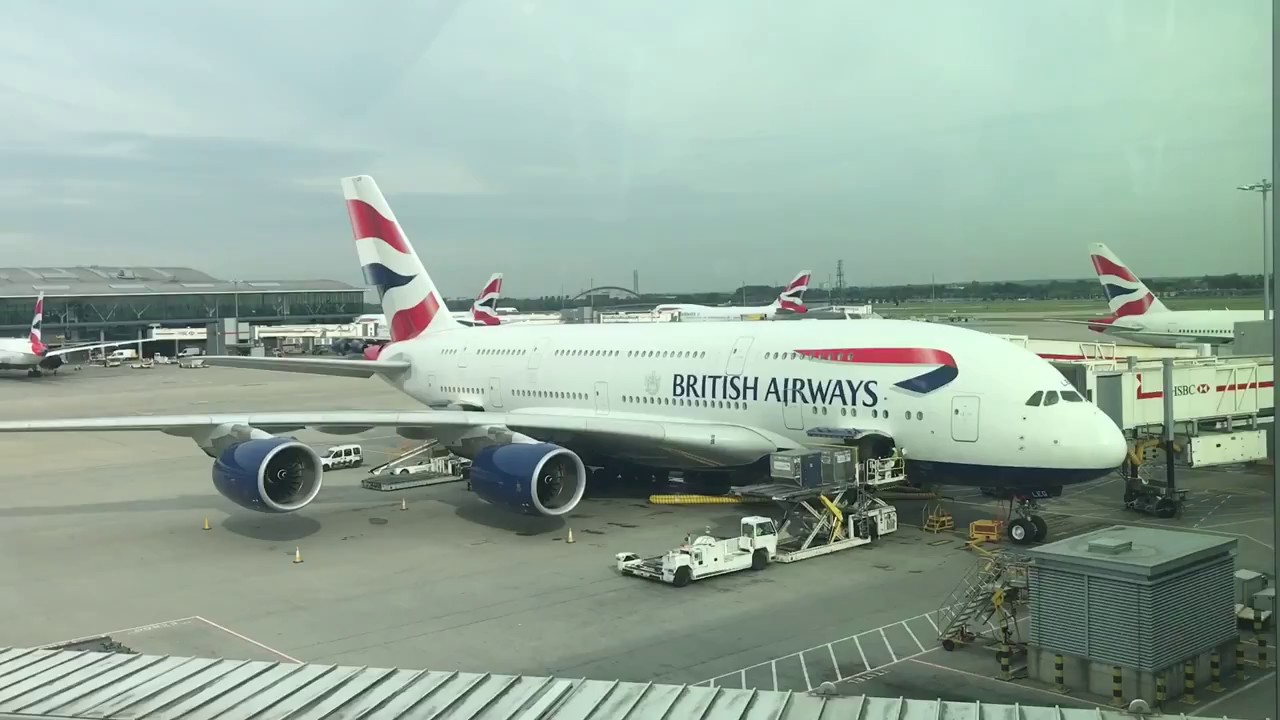 BUSINESS CLASS! BRITISH AIRWAYS A380 G-XLEG UPPER DECK SEAT 51A FROM LONDON TO LOS ANGELES