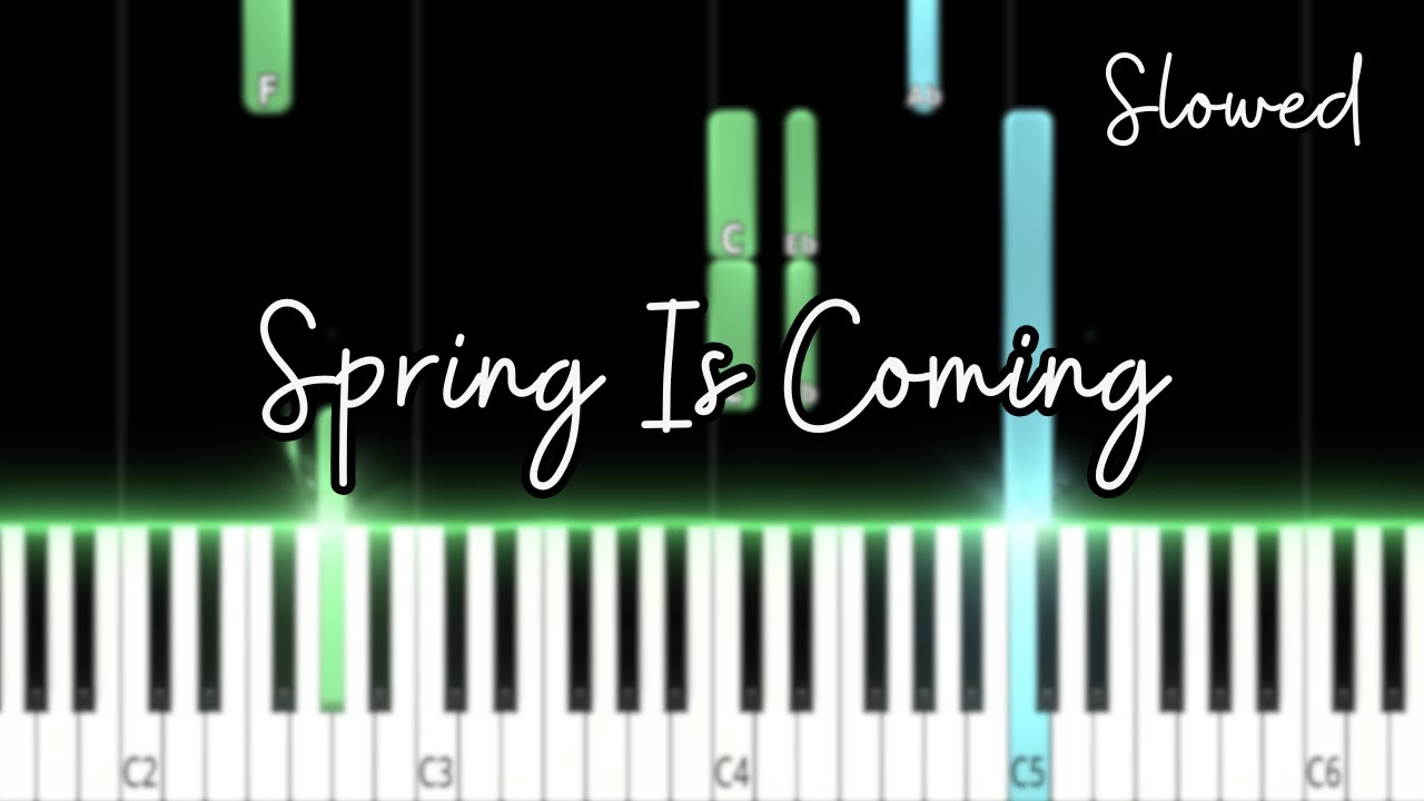Morunas - Spring Is Coming │ Slowed Piano Tutorial + Free Sheet Music