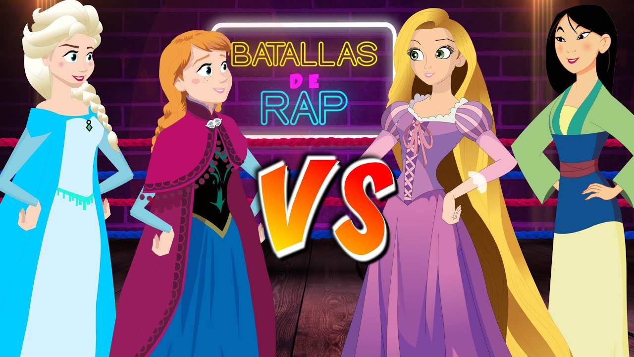 Elsa y Anna vs Rapunzel y Mulan BATALLA DE RAP ANIMADA
