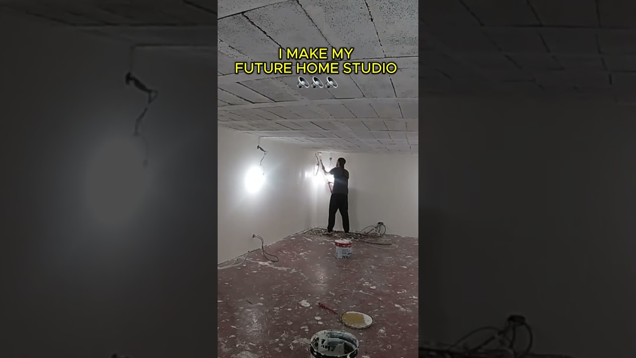 je construit mon home studio dans ma cave #homestudio #producer #music #dj #diy #shorts
