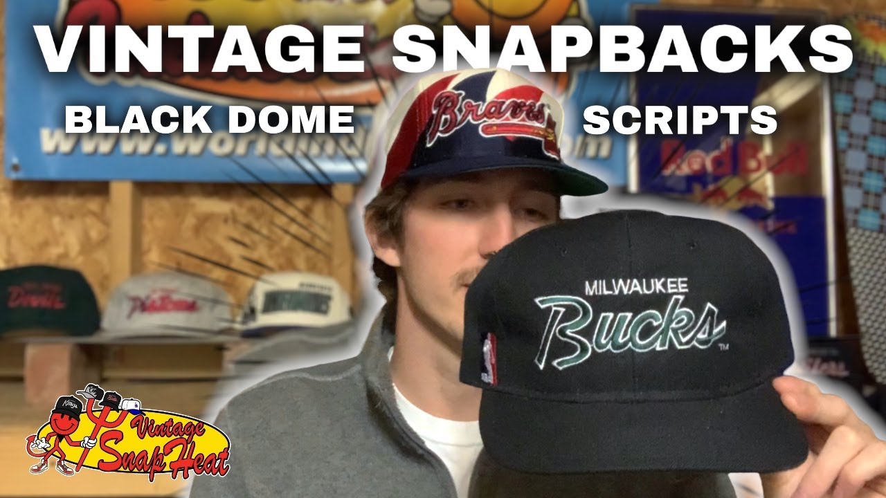 Vintage Snapback Hat Collection [Rare Black Dome Scripts]
