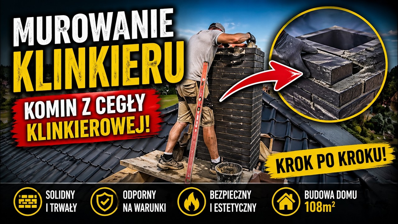 🔴EP.32 Murowanie klinkieru  . Murowanie komina z cegły klinkierowej. how to build bricks