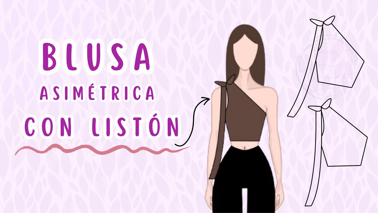 Patrón de blusa asimétrica con tiras en el hombro | TUTORIAL -MIRANOVEA