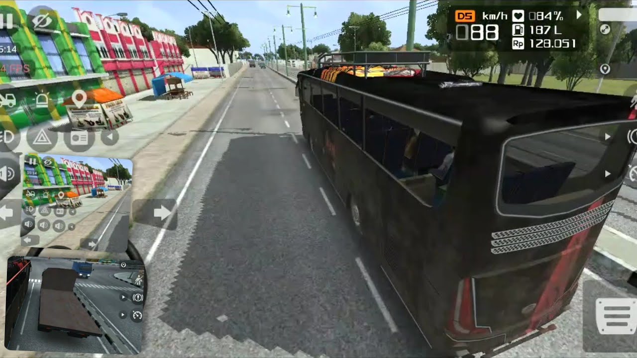 Bus Indonesia Rain And Evening Driving Game Play