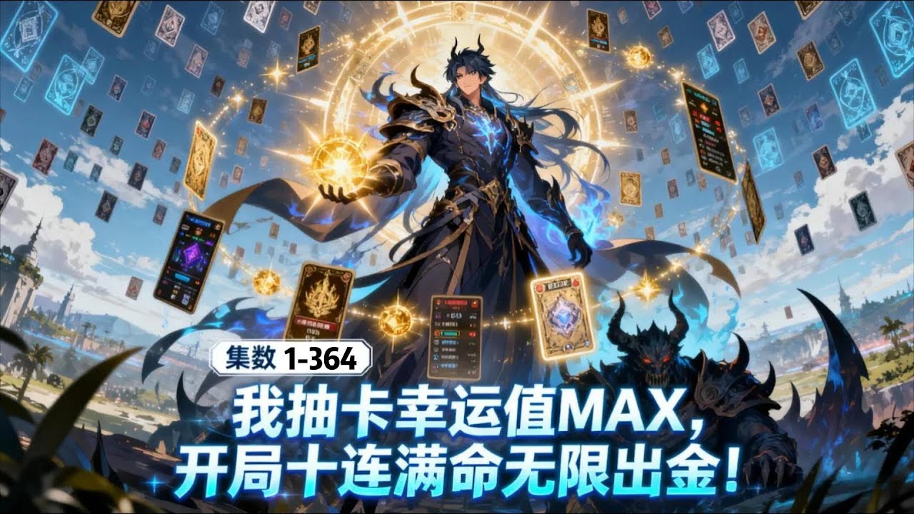 一口气看完结《我抽卡幸运值MAX，开局十连满命无限出金！》1-364 非酋叶凌尘穿越抽卡世界。觉醒抽卡幸运MAX天赋，开局十连满命，觉醒隐藏职业【深渊领主】！天道：叶爹，这么开挂是不是太赖了#星辰漫客