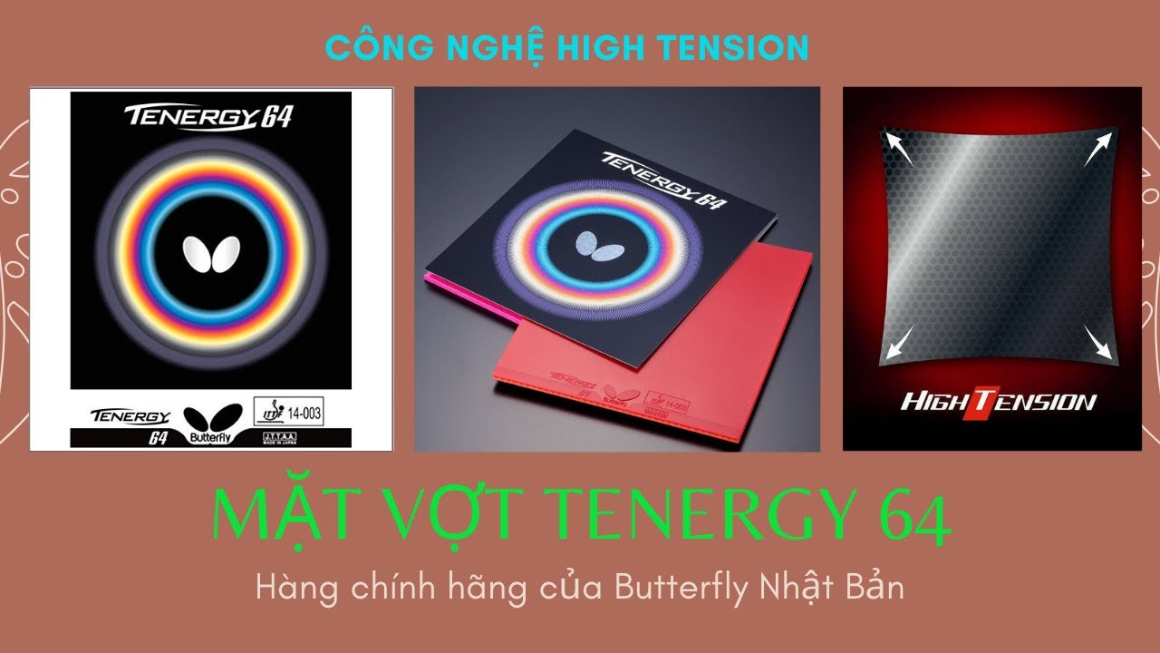Tenergy 64│Mặt Vợt Bóng Bàn Butterfly Cao Cấp Của Nhật Bản│Sport Ngọc Hoài