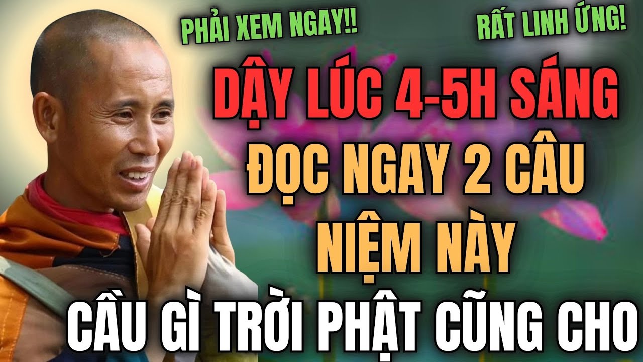 THẦY MINH TUỆ TIẾT LỘ: NIỆM NGAY 2 C&Acirc;U N&Agrave;Y L&Uacute;C 4-5H S&Aacute;NG, CẦU G&Igrave; TRỜI PHẬT CŨNG CHO