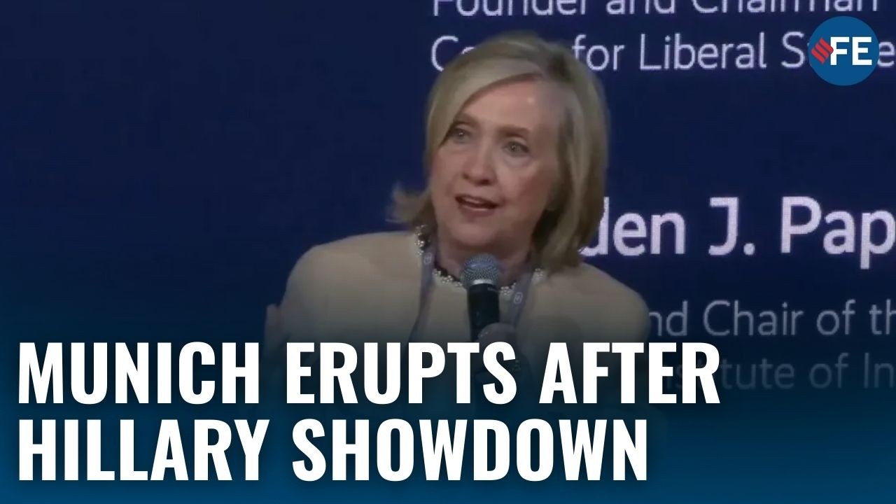 Hillary Clinton spiera się z popierającym Trumpa liderem Czech na konferencji w Monachium o depor...