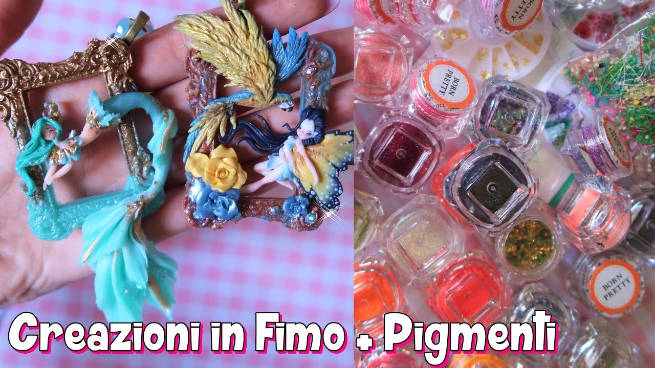 Bamboline in Fimo e Valanga di Pigmenti per resina